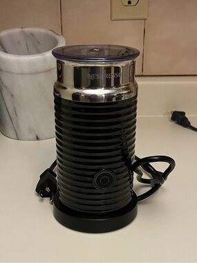 Nespresso Black and Silver Electric Milk Frother